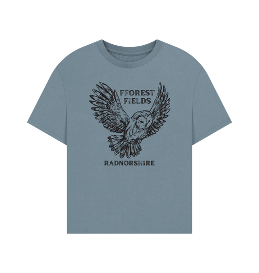 Stone Blue Classic OWL oversized tee